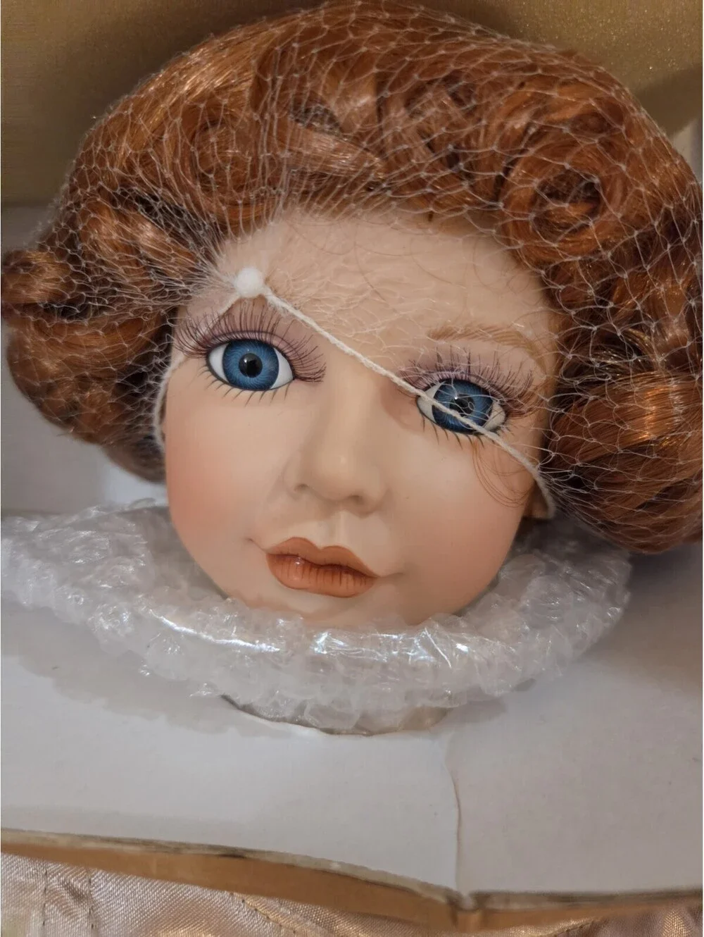 Porcelain doll red hair 20 inches